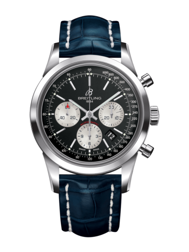 Breitling Transocean Chronograph Paslanmaz Çelik / Reverse Panda / Croco / Folding 43mm, referans AB015212/BF26/732P/A20D.1