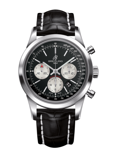 Breitling Transocean Chronograph Paslanmaz Çelik / Reverse Panda / Croco / Pin 43mm, referans AB015212/BF26/743P/A20BA.1