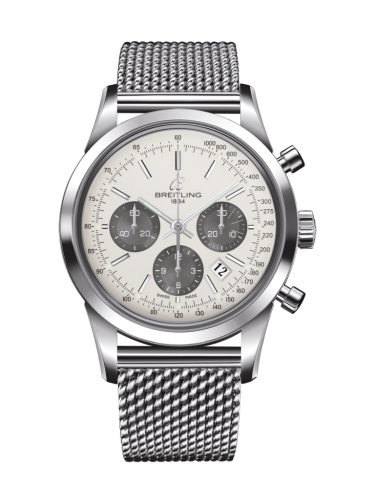 Breitling Transocean Chronograph Paslanmaz Çelik / Panda / Ocean Classic 43mm, referans AB0152121G1A1