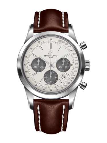 Breitling Transocean Chronograph Paslanmaz Çelik / Panda / Calf / Pin 43mm, referans AB015212/G724/437X/A20BA.1