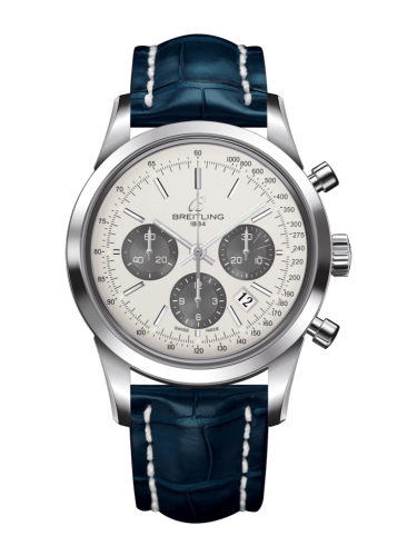Breitling Transocean Chronograph Paslanmaz Çelik / Panda / Croco / Folding 43mm, referans AB015212/G724/732P/A20D.1