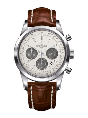 Breitling Transocean Chronograph Paslanmaz Çelik / Panda / Croco / Pin 43mm, referans AB015212/G724/737P/A20BA.1