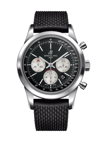 Breitling Transocean Chronograph Paslanmaz Çelik / Reverse Panda / Kauçuk / Folding 43mm, referans AB0152121B1S1