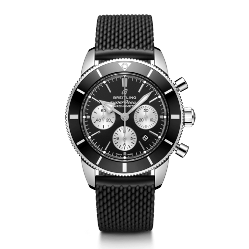 Breitling Superocean Heritage II B01 Chronograph 44 Paslanmaz Çelik / Siyah / Kauçuk / Folding, referans AB0162121B1S1