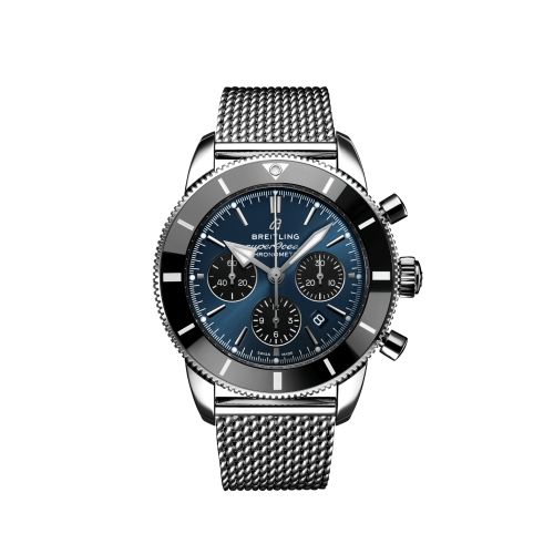 Breitling Superocean Heritage II B01 Chronograph 44 Paslanmaz Çelik / Mavi / Bilezik, referans AB0162121C1A1