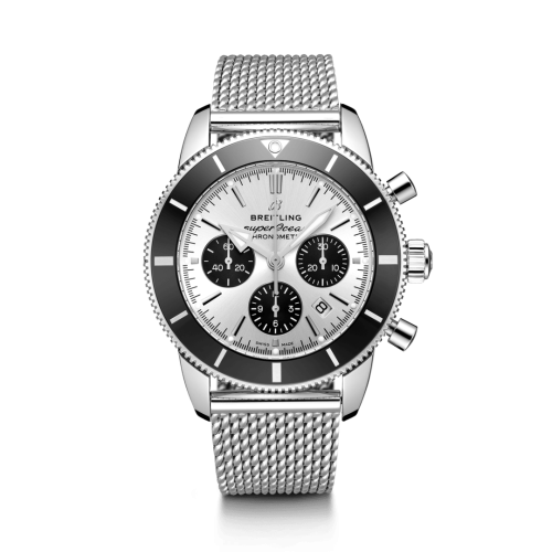 Breitling Superocean Heritage II B01 Chronograph 44 Paslanmaz Çelik / Gümüş / Bilezik, referans AB0162121G1A1