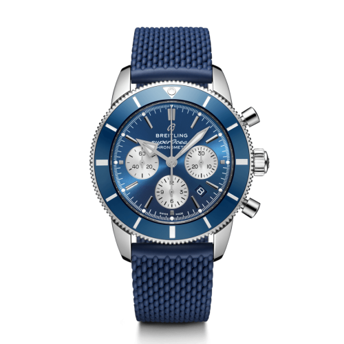 Breitling Superocean Heritage II B01 Chronograph 44 Paslanmaz Çelik / Mavi / Kauçuk / Folding, referans AB0162161C1S1