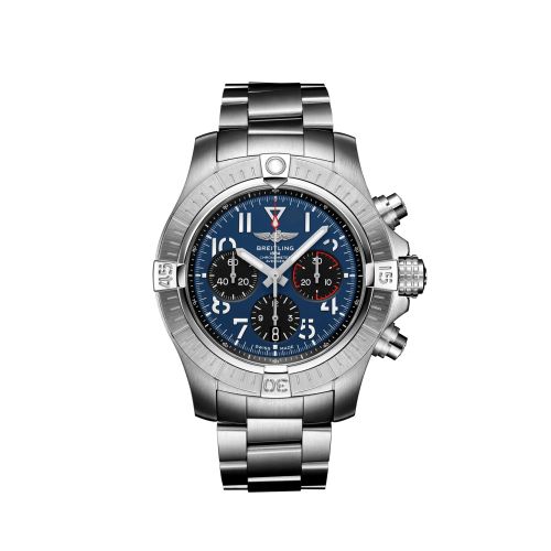 Breitling Avenger B01 Chronograph 45 Stainless Steel / Blue / Bracelet, reference AB01821A1C1A1