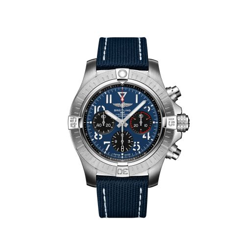 Breitling Avenger B01 Chronograph 45 Stainless Steel / Blue / Strap - Folding, reference AB01821A1C1X2