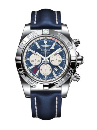 Breitling Chronomat 47 GMT Paslanmaz Çelik / Metallica Mavi / Calf, referans AB041012.C834.101X