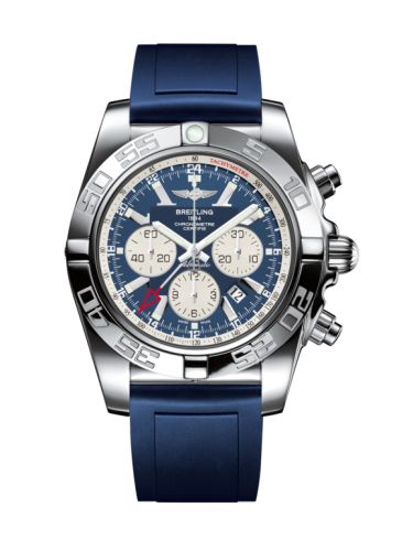 Breitling Chronomat 47 GMT Paslanmaz Çelik / Metallica Mavi / Kauçuk, referans AB041012.C834.139S