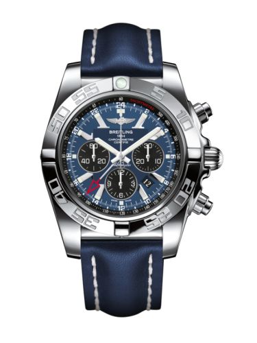 Breitling Chronomat 47 GMT Paslanmaz Çelik / Siyaheye Mavi / Calf, referans AB041012.C835.101X