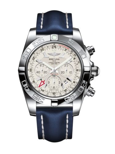 Breitling Chronomat 47 GMT Paslanmaz Çelik / Sierra Gümüş / Calf, referans AB041012.G719.101X