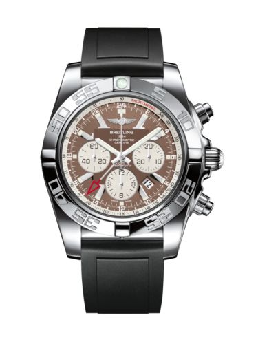 Breitling Chronomat 47 GMT Paslanmaz Çelik / Metallica Kahverengi / Kauçuk, referans AB041012.Q586.135S