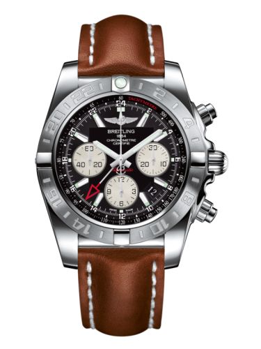 Breitling Chronomat 44 GMT Paslanmaz Çelik / Onyx Siyah / Calf, referans AB042011.BB56.433X