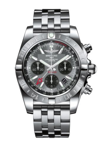 Breitling Chronomat 44 GMT Paslanmaz Çelik / Siyaheye Gri / Bilezik, referans AB042011.F561.375A