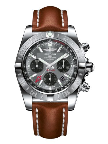 Breitling Chronomat 44 GMT Paslanmaz Çelik / Siyaheye Gri / Calf, referans AB042011.F561.433X