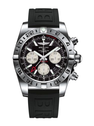 Breitling Chronomat 44 GMT Paslanmaz Çelik / Onyx Siyah / Kauçuk, referans AB0420B9.BB56.152S