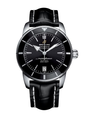 Breitling Superocean Heritage II 42 Paslanmaz Çelik / Siyah / Siyah / Croco / Pin, referans AB201012/BF73/743P/A20BA.1