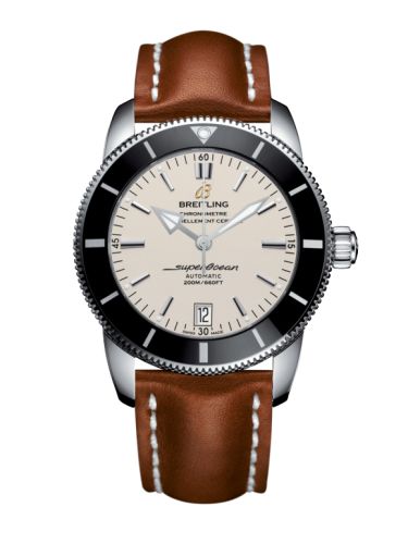 Breitling Superocean Heritage II 42 Paslanmaz Çelik / Siyah / Gümüş / Calf / Pin, referans AB201012.G827.433X/A20BA.1
