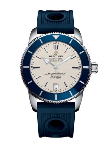 Breitling Superocean Heritage II 42 Stainless Steel / Blue / Silver / Rubber / Pin, reference AB201016/G827/211S/A20S.1
