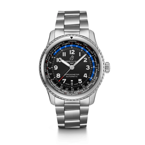 Breitling Navitimer 8 B35 Automatic Unitime 43 Stainless Steel / Black / Bracelet, reference AB3521U41B1A1