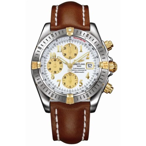 Breitling Chronomat Evolution Stainless Steel / Yellow Gold / White, reference B1335611/A574