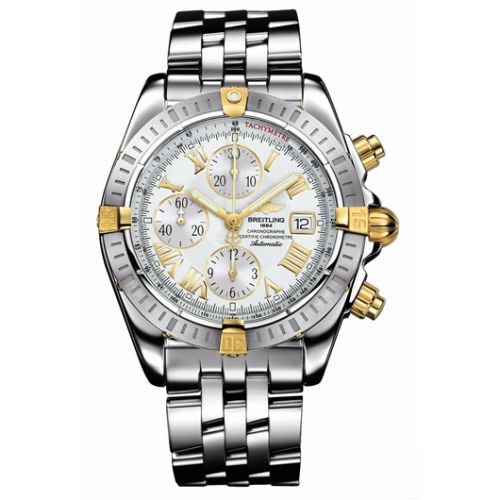 Breitling Chronomat Evolution Paslanmaz Çelik / Sarı Altın / Gümüş - Roman, referans B1335611/A675