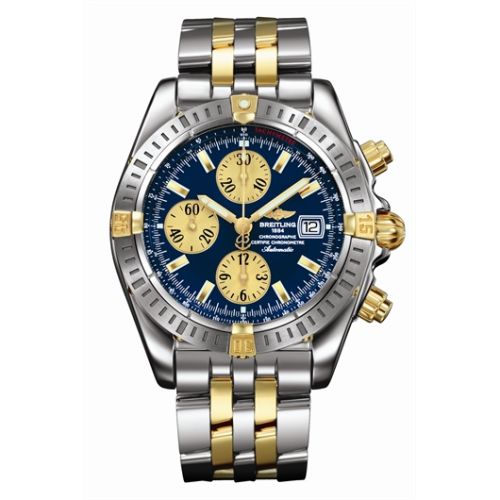 Breitling Chronomat Evolution Paslanmaz Çelik / Sarı Altın / Mavi, referans B1335611/C646