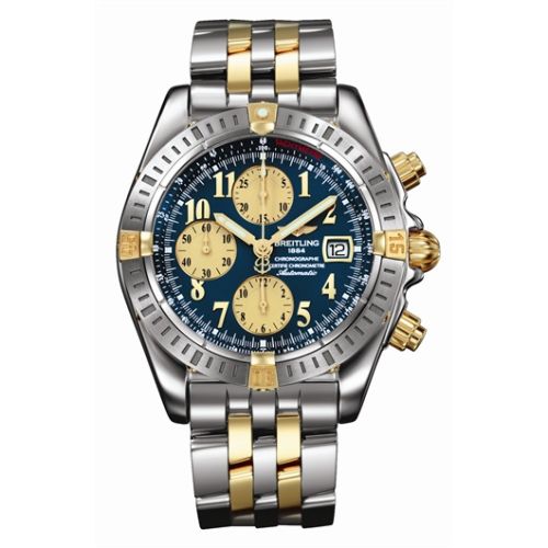 Breitling Chronomat Evolution Paslanmaz Çelik / Sarı Altın / Mavi, referans B1335611/C648