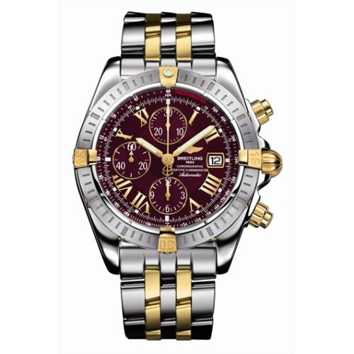 Breitling Chronomat Evolution Paslanmaz Çelik / Sarı Altın / Siyah - Roman, referans B1335611/K521
