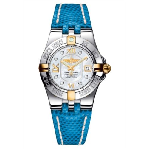 Breitling Galactic 30 Two Tone MOP / Elmas / Mavi Teju, referans B71340L2.A680.169Z