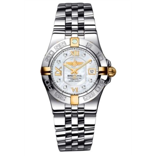 Breitling Galactic 30 Two Tone MOP / Elmas / Bilezik, referans B71340L2.A680.368A