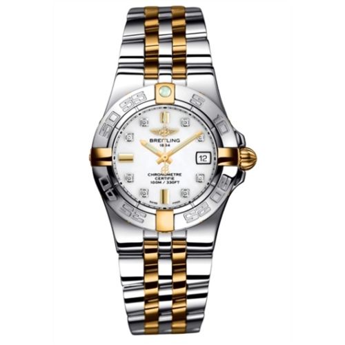 Breitling Galactic 30 Two Tone Beyaz / Elmas / Two Tone Bilezik, referans B71340L2.A714.368D
