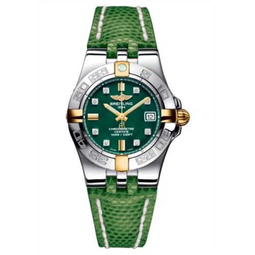 Breitling Galactic 30 Two Tone Yeşil / Elmas / Teju, referans B71340L2.L517.166Z
