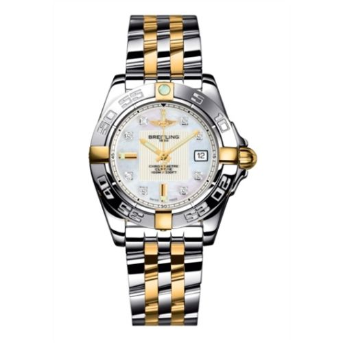 Breitling Galactic 32 Two Tone MOP / Elmas / Two Tone Bilezik, referans B71356L2.A710.367D