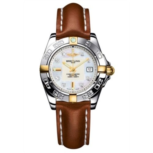 Breitling Galactic 32 Two Tone MOP / Elmas / Calf, referans B71356L2.A710.406X