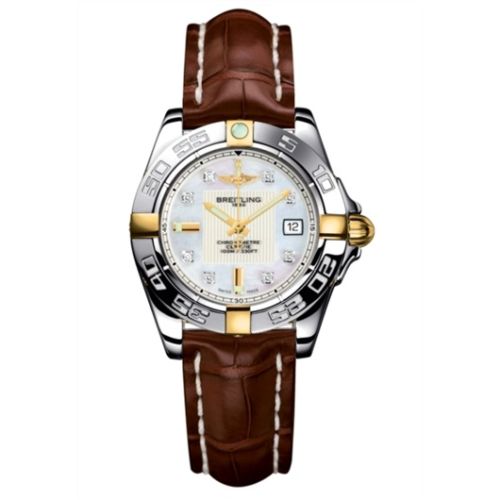 Breitling Galactic 32 Two Tone MOP / Elmas / Alligator, referans B71356L2.A710.778P