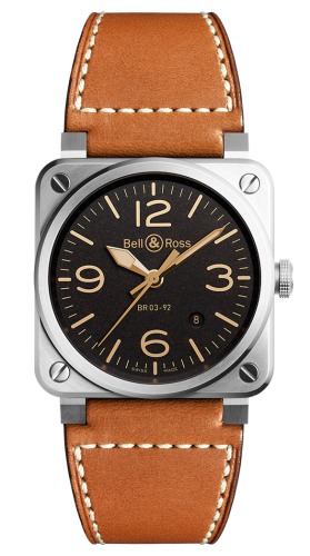 Bell &amp; Ross BR 03 92 Altınen Heritage, referans BR0392-ST-G-HE/SCA/2