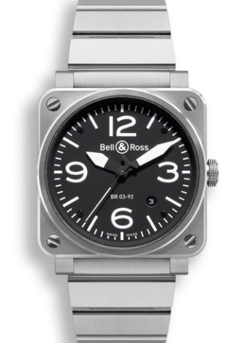 Bell &amp; Ross BR 03 92 Steel, referans BR0392BLSTSST