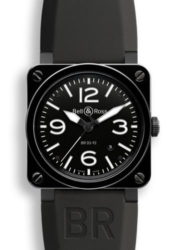 Bell &amp; Ross BR 03 92 Siyah Seramik, referans BR0392CERBLPSRB