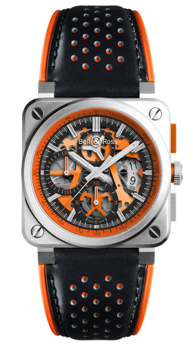 Bell &amp; Ross BR 03-94 Aéro GT Chronograph Turuncu, referans BR0394-SC-ORA/SCA