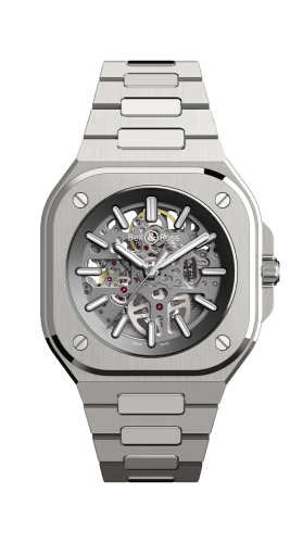Bell &amp; Ross BR 05 Paslanmaz Çelik / İskelet / Bilezik, referans BR05A-GR-SK-ST/SST