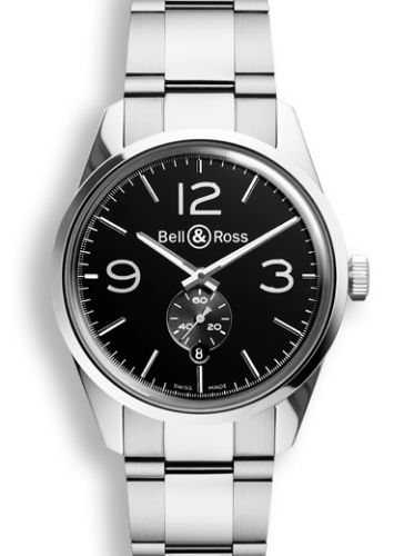 Bell &amp; Ross BR 123 Officer Siyah, referans BRG123BLSTSST