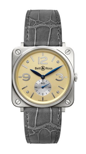 Bell &amp; Ross BR S Beyaz Altın, referans BRS-WHGOLD-IVORY_D
