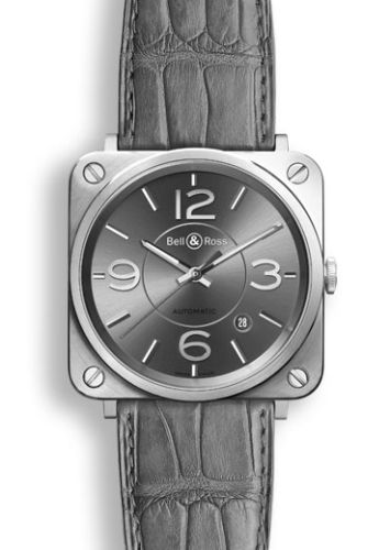 Bell &amp; Ross BR S Officer Ruthenium, referans BRS92RUSTSCR