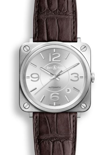 Bell &amp; Ross BR S Officer Gümüş, referans BRS92SISTSCR