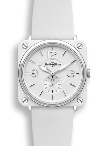 Bell &amp; Ross BR S Beyaz Seramik, referans BRSWHCERAMICSRB