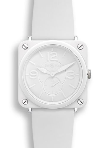 Bell &amp; Ross BR S Beyaz Seramik Phantom, referans BRSWHCPHSRB
