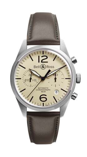Bell &amp; Ross BR 126 Original Beige Chronograph, referans BRV126-BEI-ST/SCA